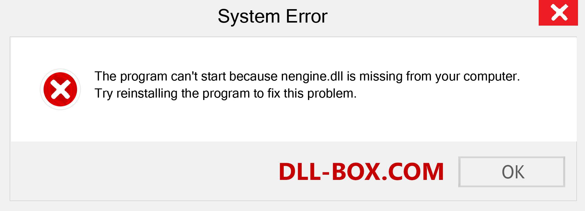  nengine.dll file is missing?. Download for Windows 7, 8, 10 - Fix  nengine dll Missing Error on Windows, photos, images